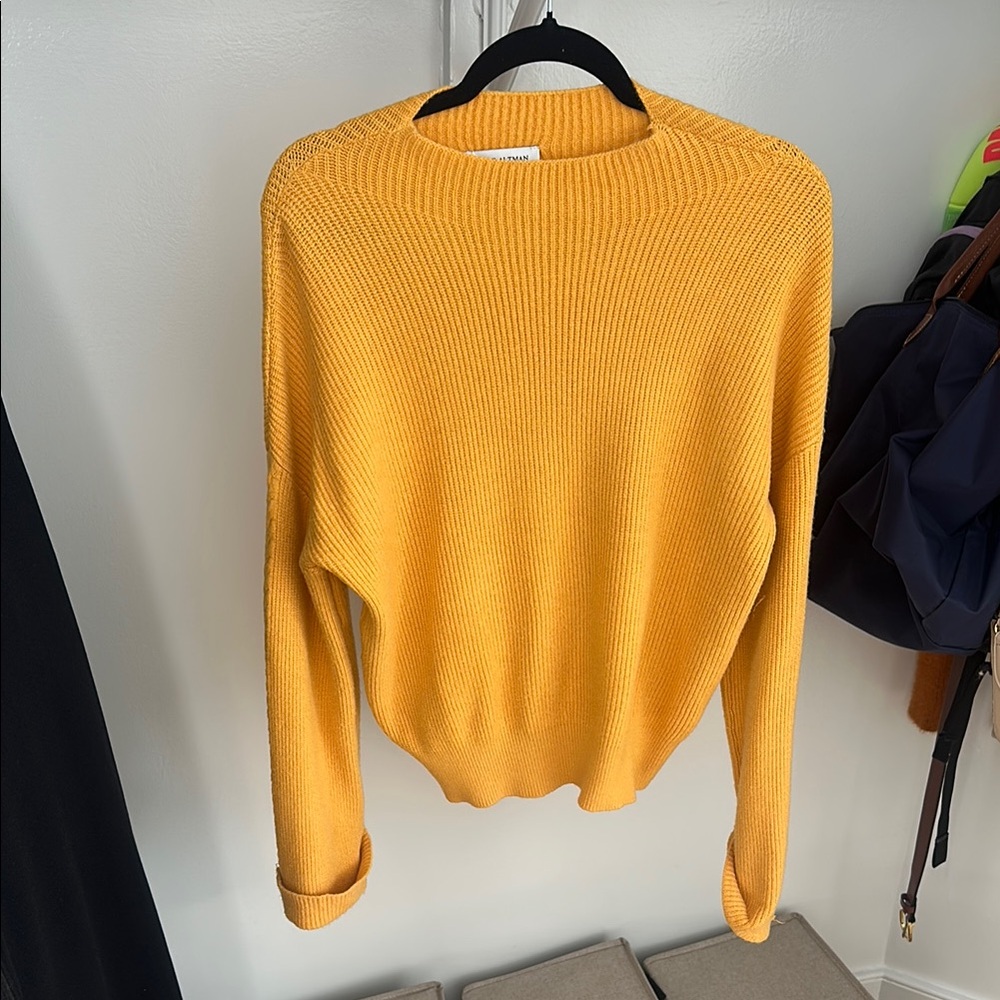 Vibrant Yellow Crew Neck Sweater